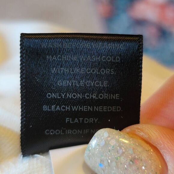 Simply Vera Verawang White textured striped short sleeve mock turtle neck white - Picture 7 of 7